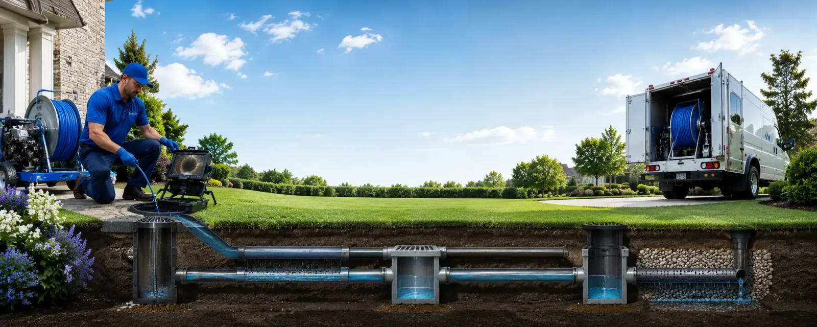 Outdoor drain cleaning information for Burrton, KS